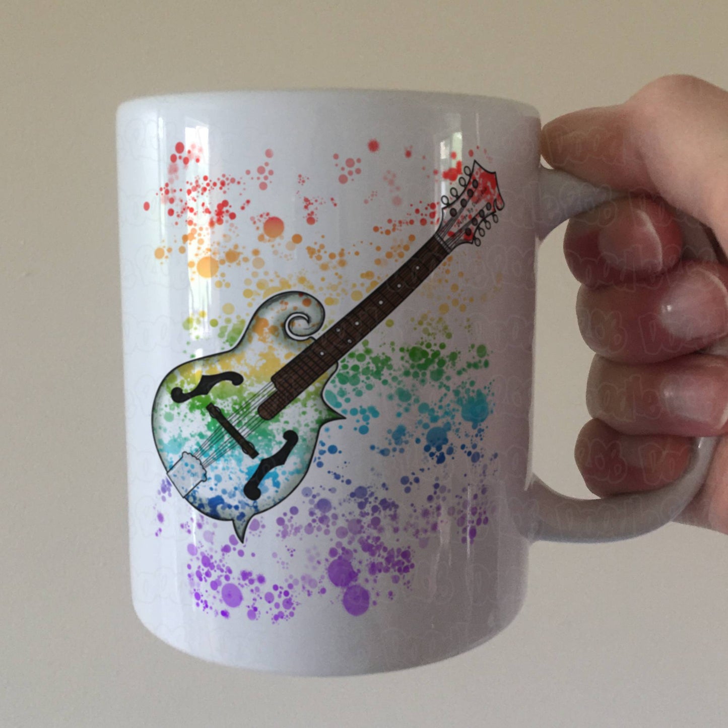 Mandolin Rainbow Mug - Gift For Mandolinist - Mandolin Teacher Mug - Folk Musician Gift