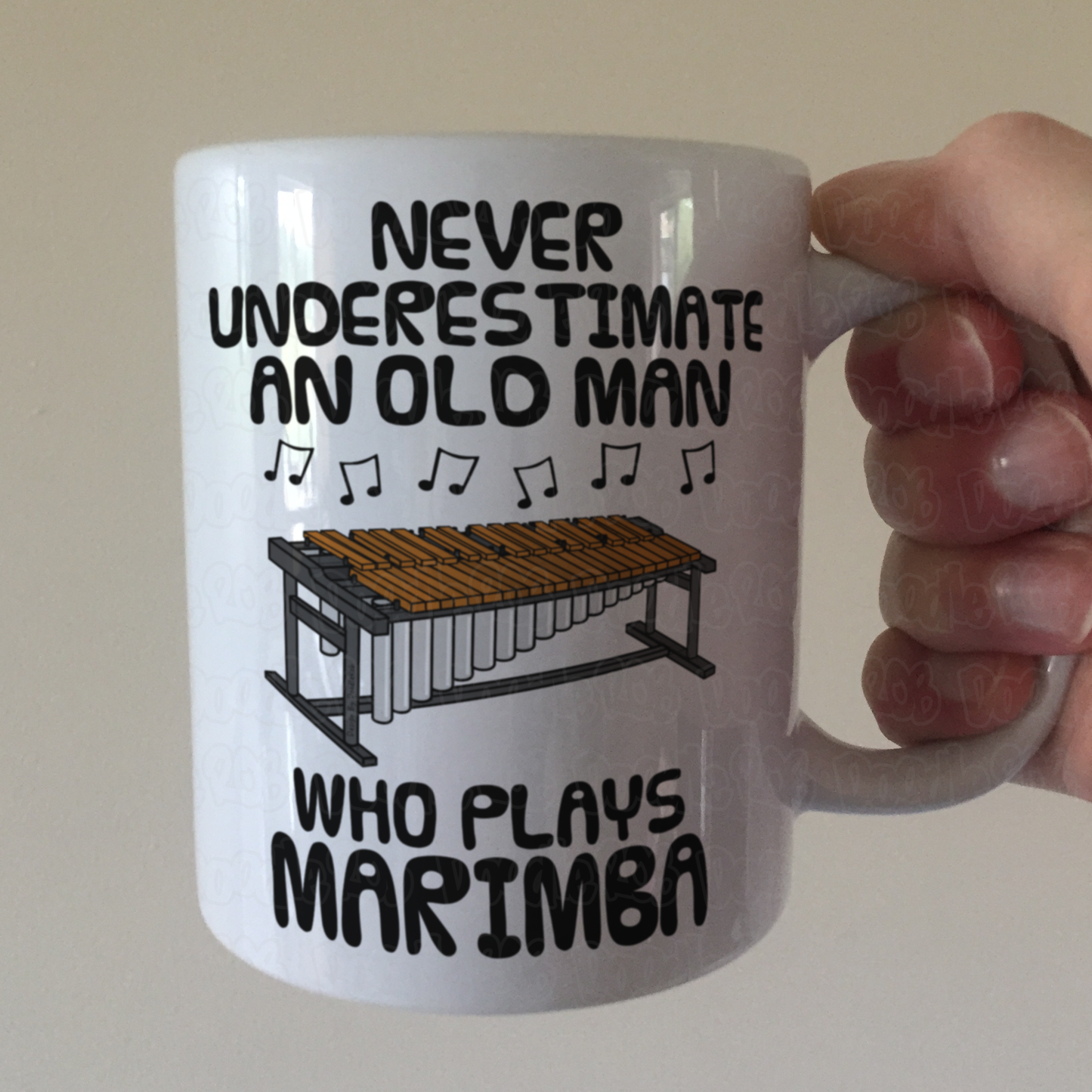 Funny Marimba Mug - Never Underestimate An Old Man Who Plays Marimba - Percussionist Musician Gift For Him