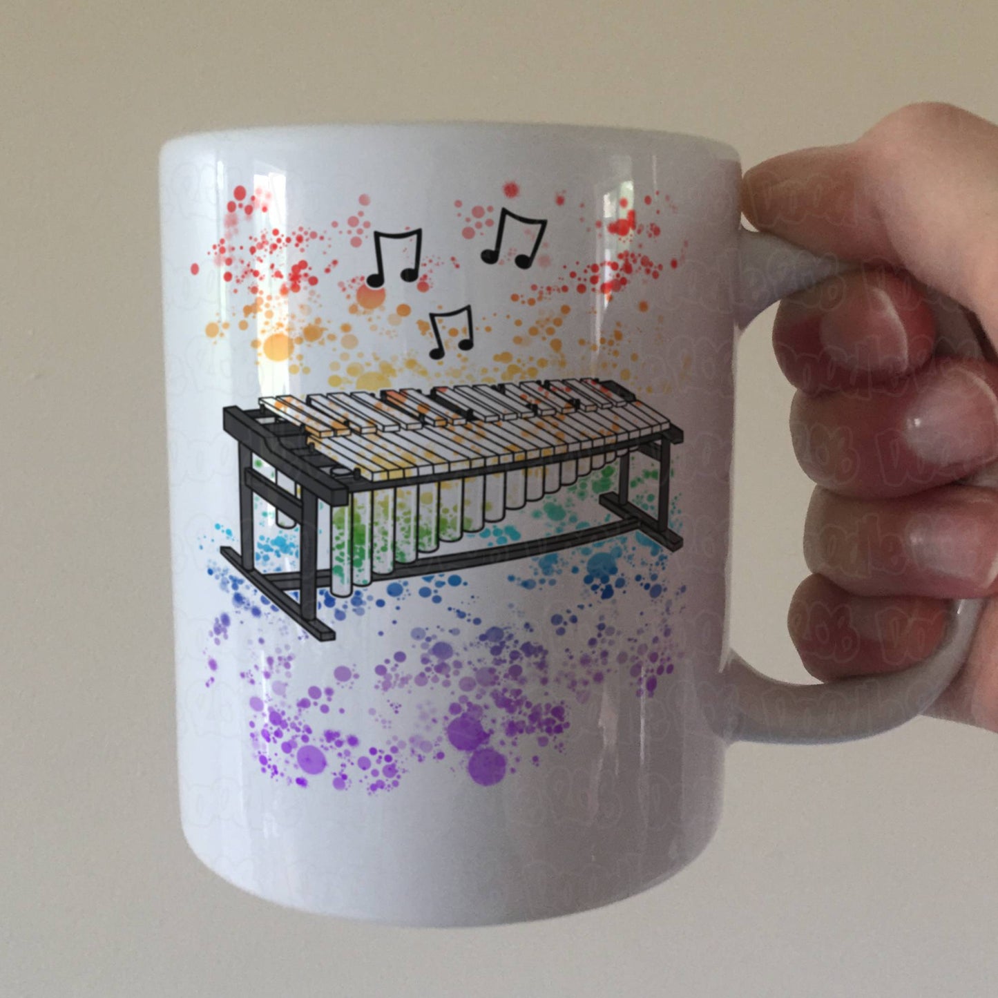 Marimba Rainbow Mug - Gift For Marimbist - Percussion Teacher Mug - Marimba Player Gift