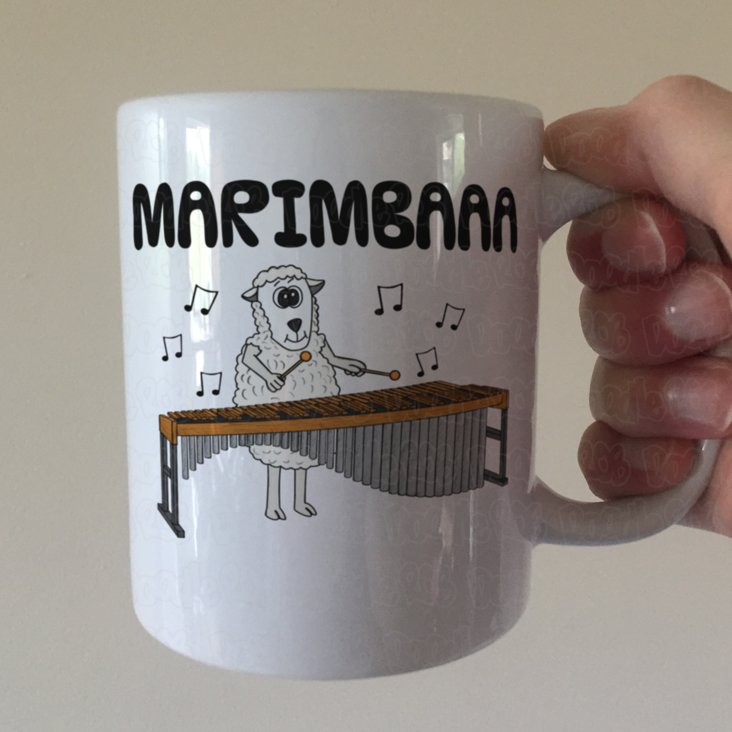 Funny Marimba Mug - Sheep Playing Marimba - Percussion Teacher Mug - Orchestral Musician Gift