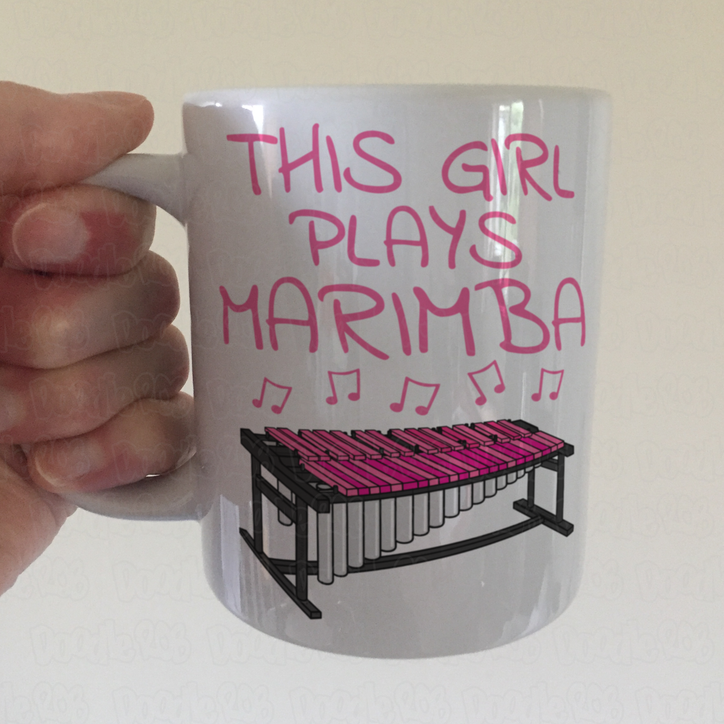 Girl's Marimba Mug - This Girl Plays Marimba - Female Marimbist Gift - Percussionist Gift For Her