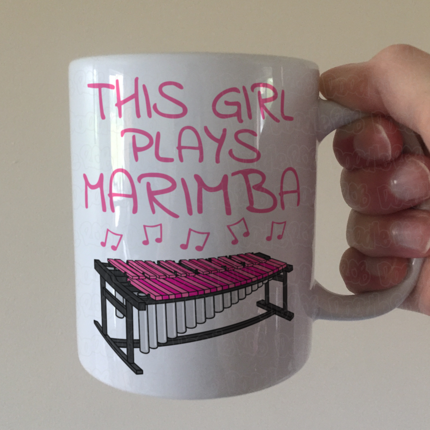Girl's Marimba Mug - This Girl Plays Marimba - Female Marimbist Gift - Percussionist Gift For Her