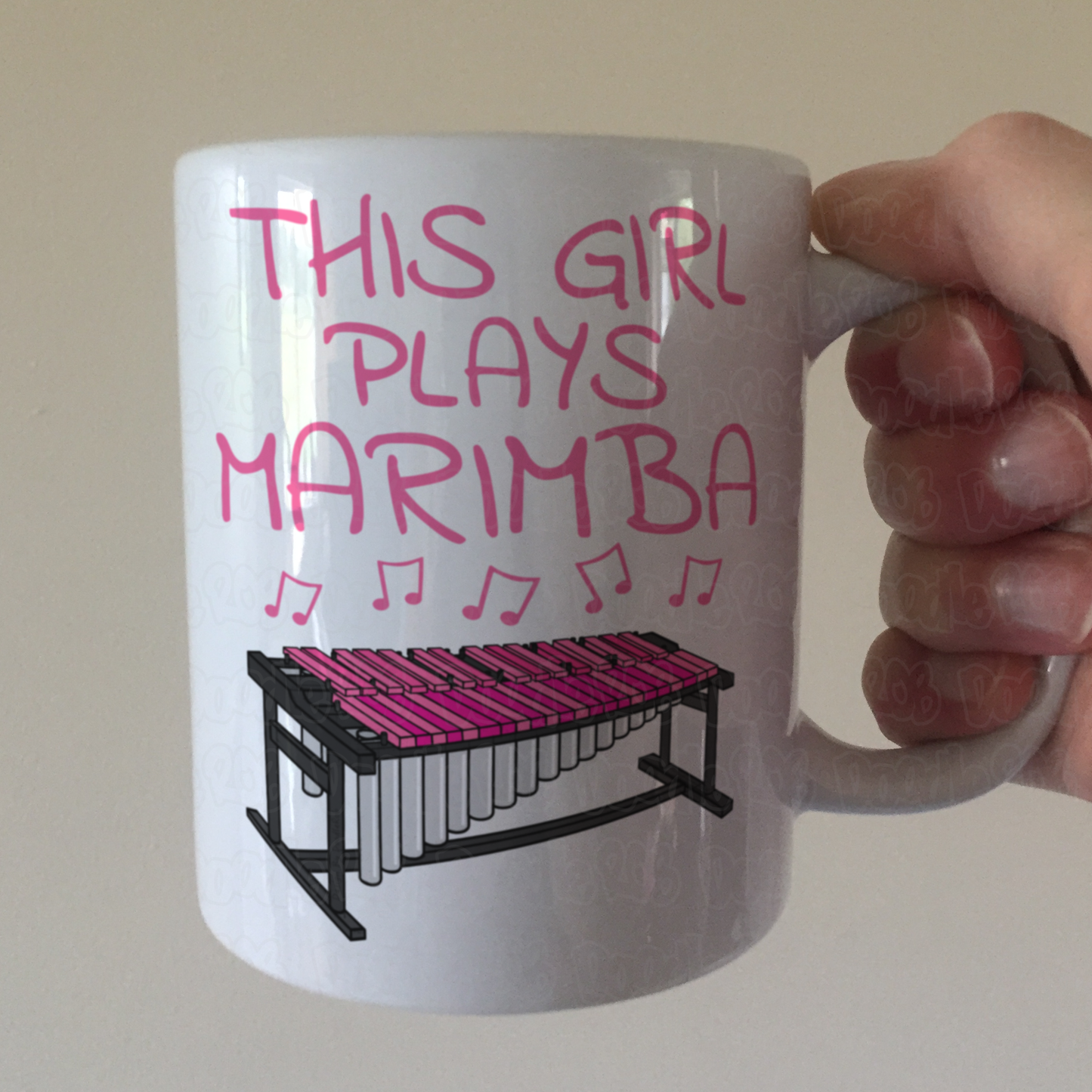 Girl's Marimba Mug - This Girl Plays Marimba - Female Marimbist Gift - Percussionist Gift For Her