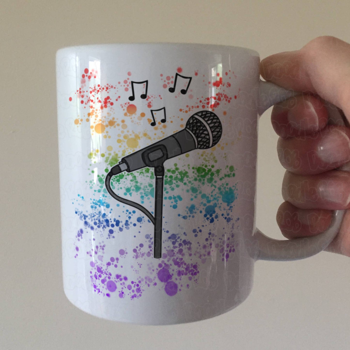 Singer Rainbow Mug - Singing Teacher Gift - Gift For Vocal Coach - Musician Mug