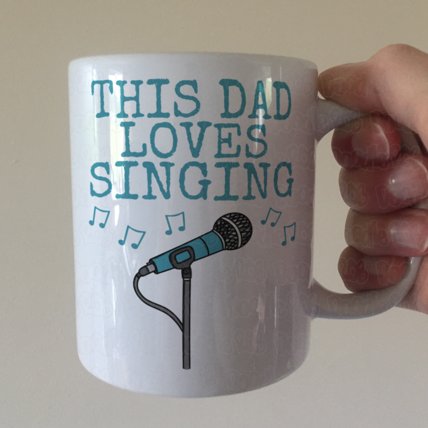 Singer Father's Day Mug - This Dad Loves Singing - Vocalist Musician Gift
