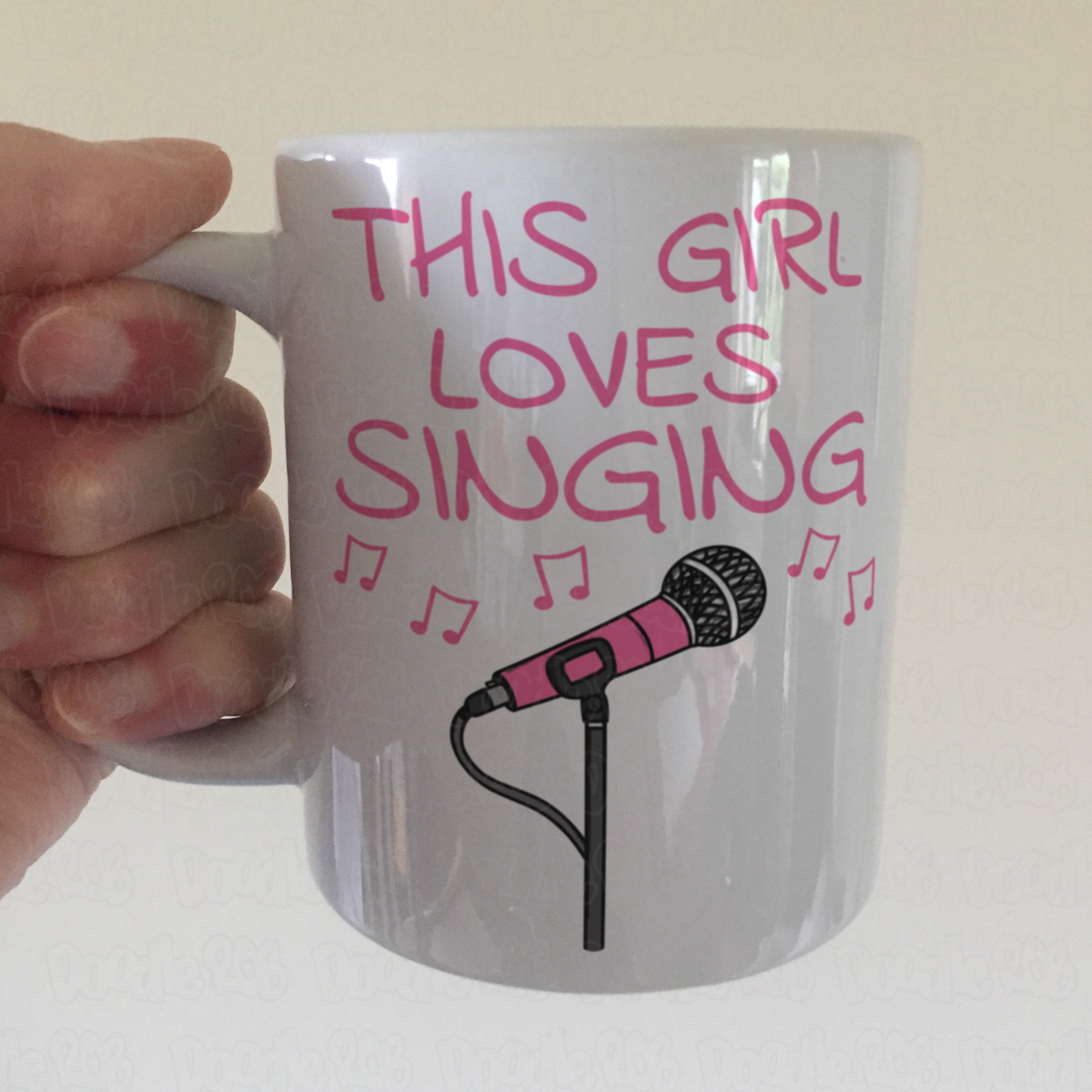 Girl Singer Mug - This Girl Loves Singing - Singing Teacher Gift - Female Vocalist Mug