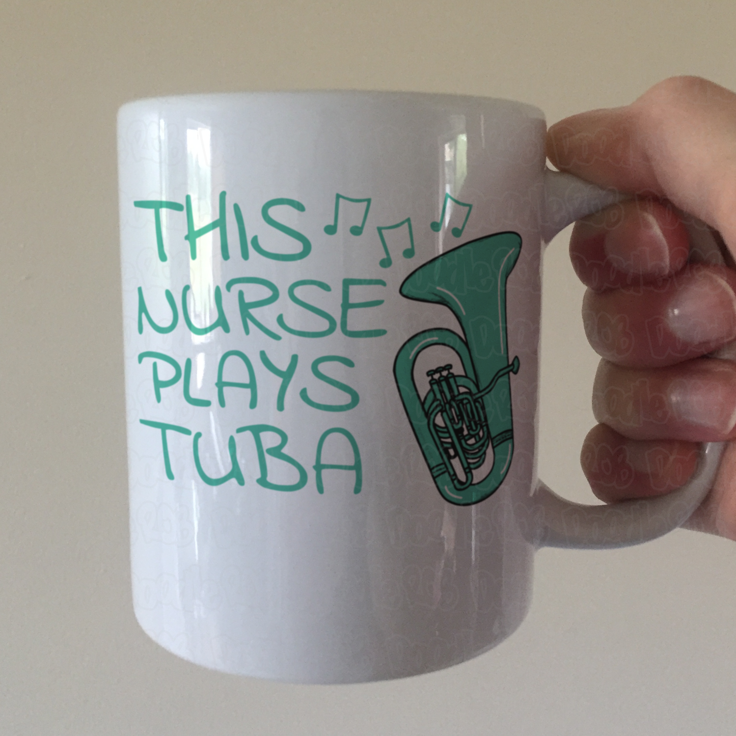 Nurse Tuba Mug - This Nurse Plays Tuba - Tubaist Gift For Nurse - Brass Musician Gift