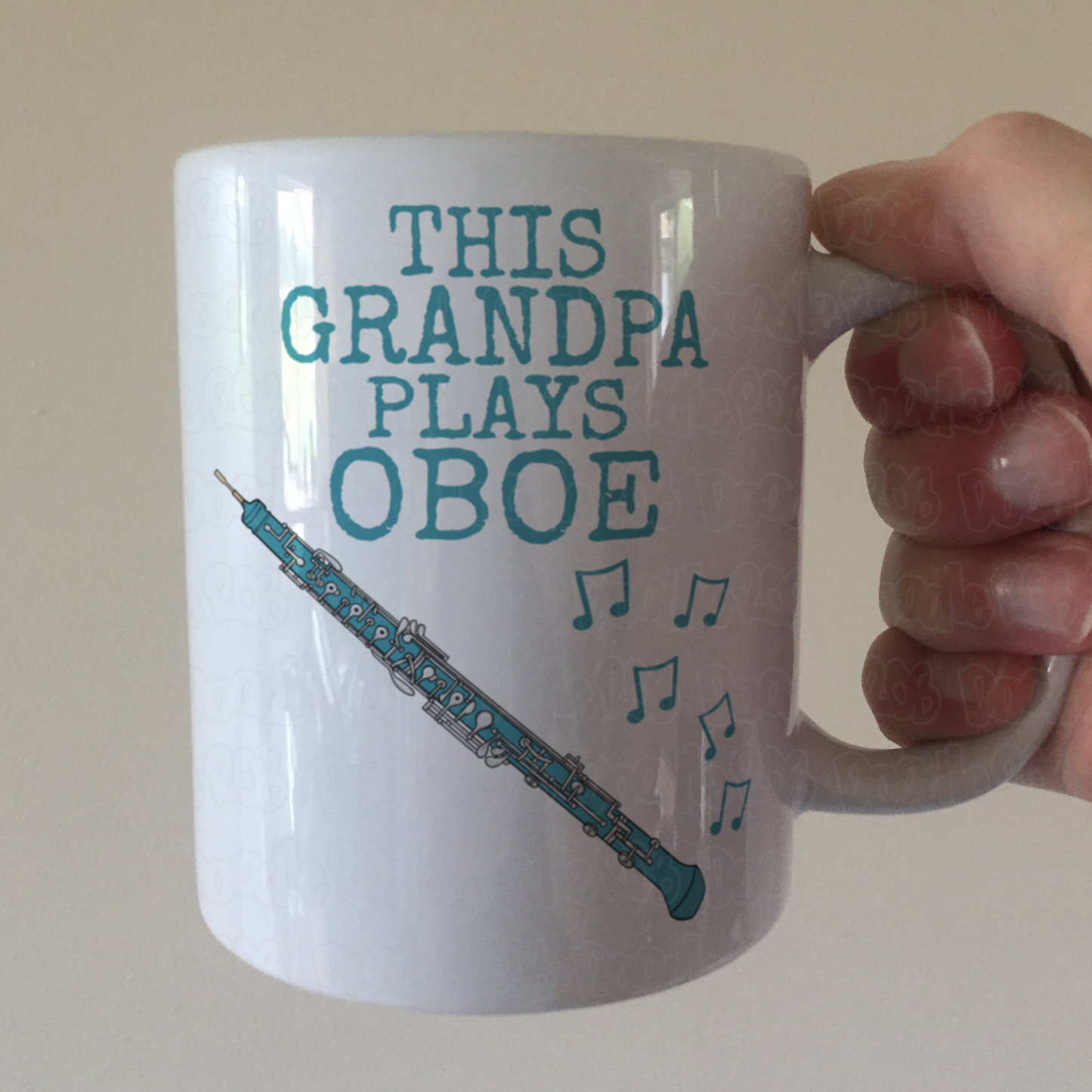 Oboe Father's Day Mug - This Grandpa Plays Oboe - Oboist Woodwind Musician Gift