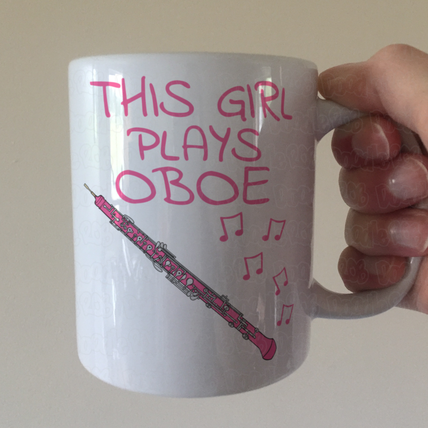 Girl's Oboe Mug - This Girl Plays Oboe - Female Oboist - Woodwind Musician Gift For Her
