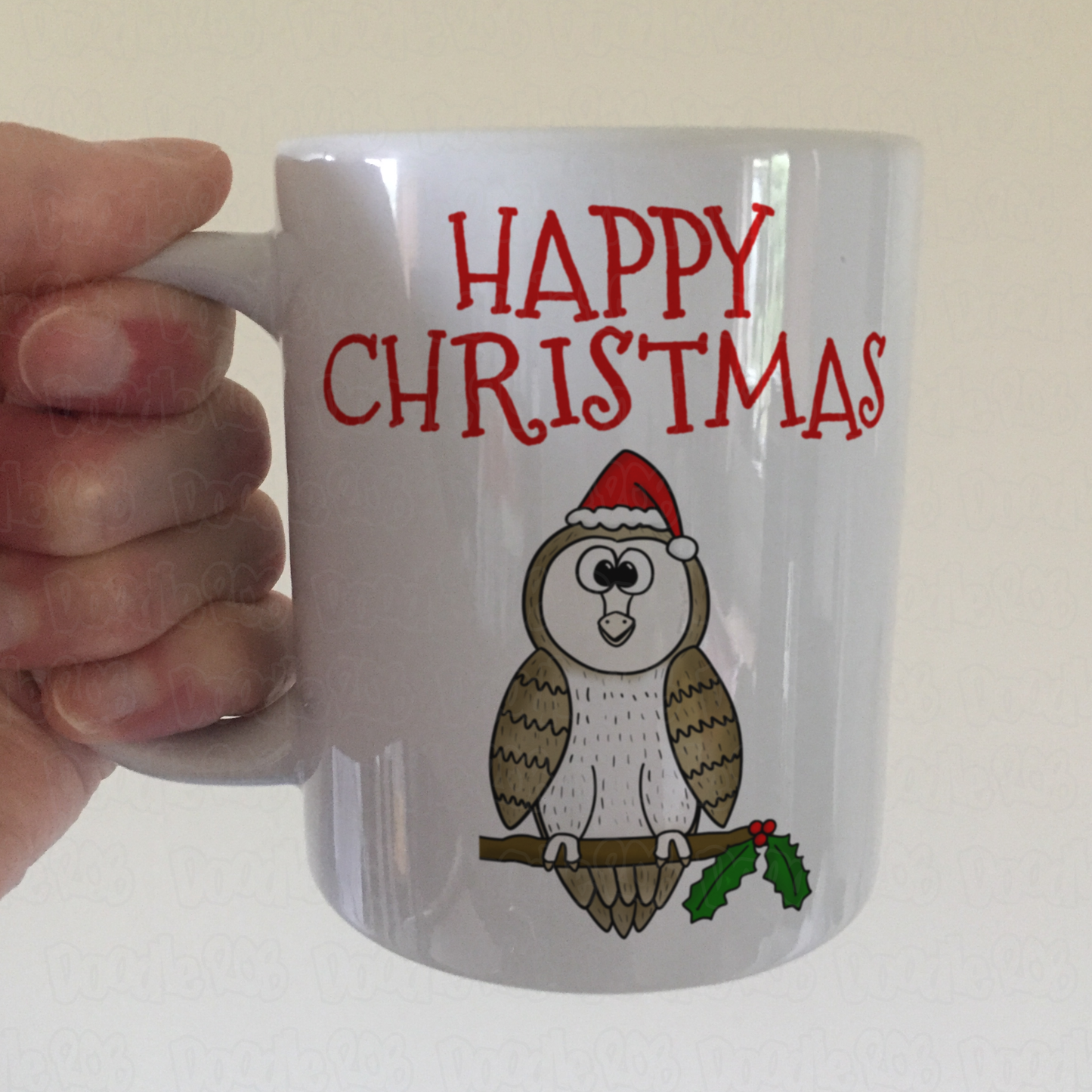 Owl Parrot Christmas Mug - Bird Lover Xmas Gift - School Teacher Christmas Gift