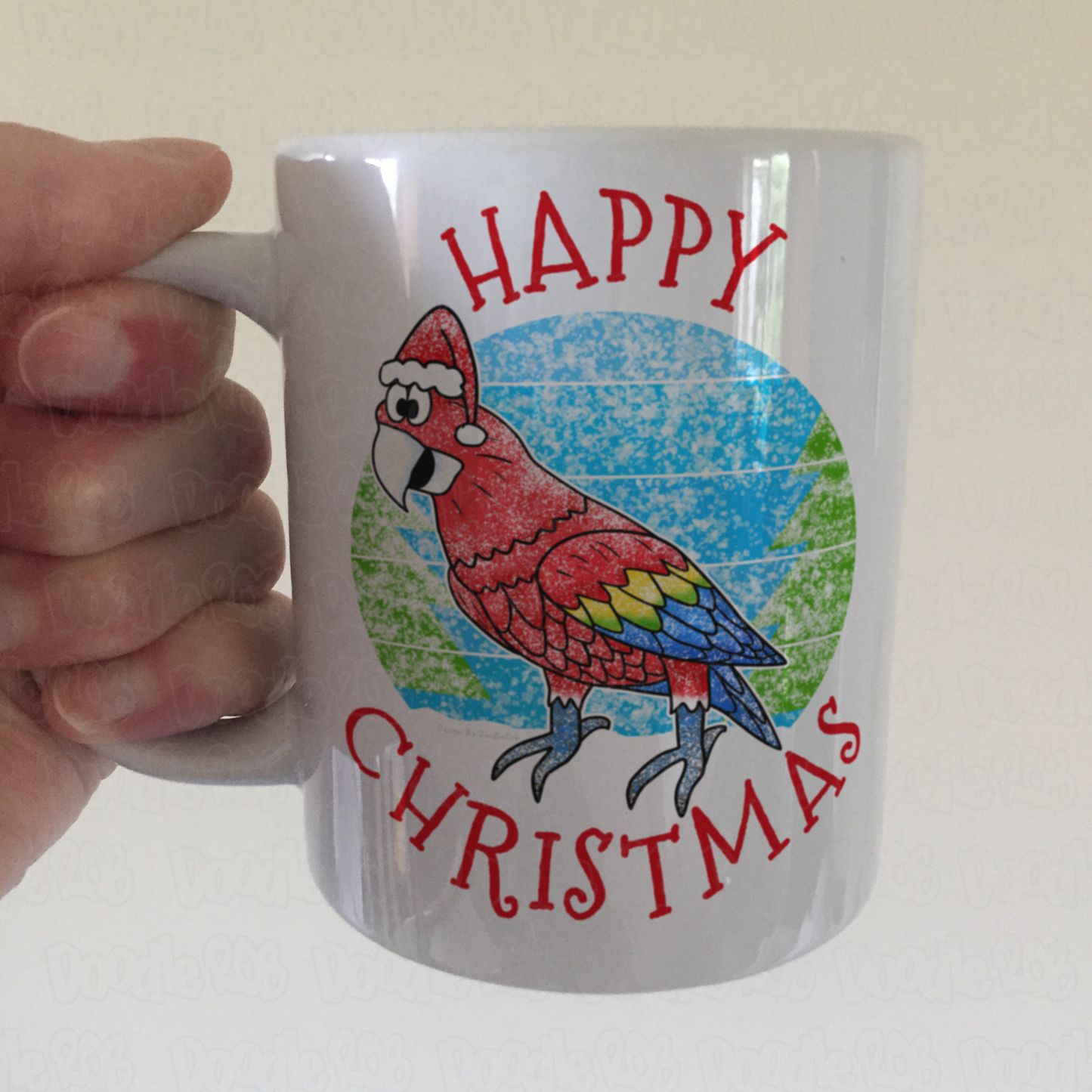 Parrot Christmas Mug - Bird Lover Xmas Gift - Funny Aviculture Mug - Wildlife Lover Christmas Gift