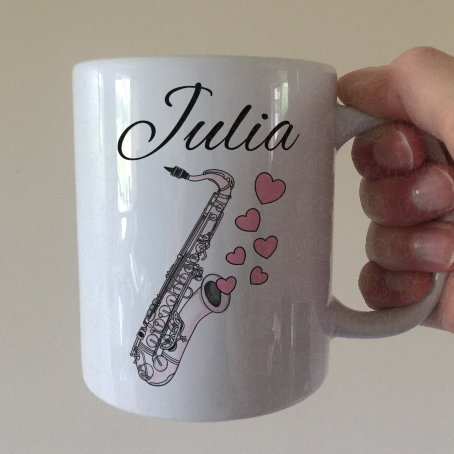 Saxophone Wedding Personalised Mug - Saxophonist Musician Custom Gift
