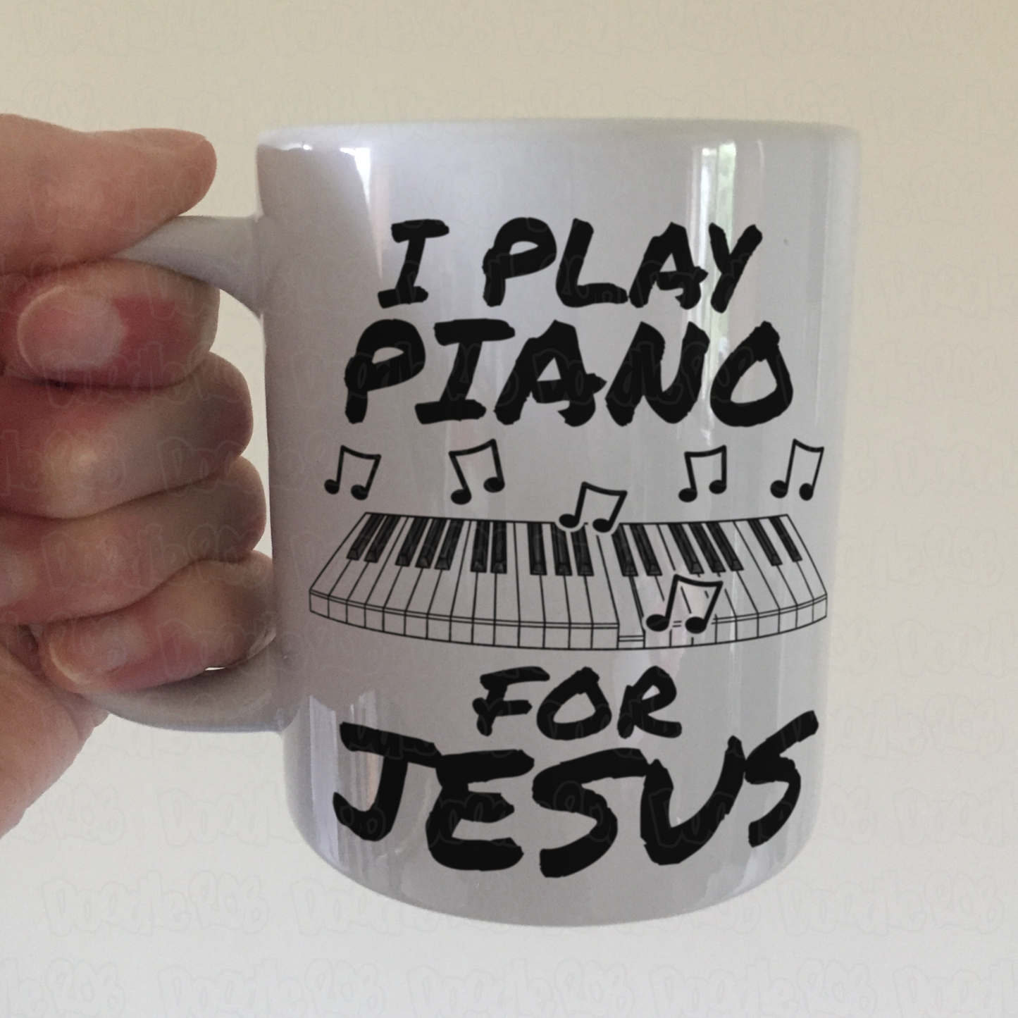Church Pianist Mug - I Play Piano For Jesus - Worship Keyboard Player Gift