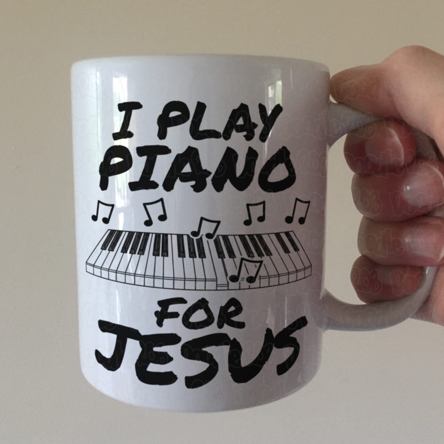 Church Pianist Mug - I Play Piano For Jesus - Worship Keyboard Player Gift