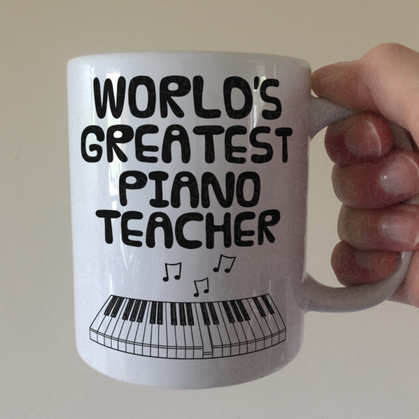 Piano Teacher Mug - World's Greatest Piano Teacher - Music Teacher Gift