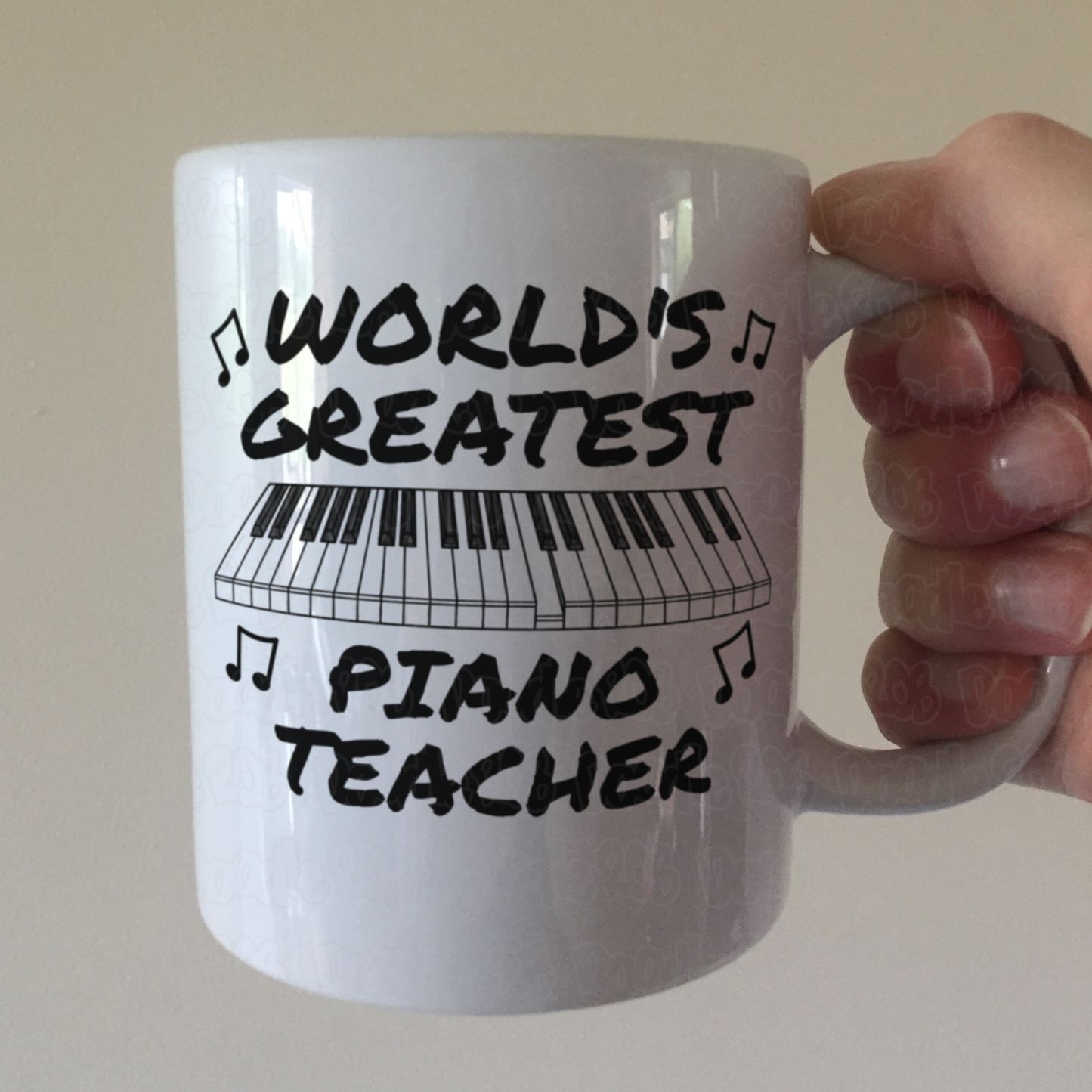 Piano Teacher Mug - World's Greatest Piano Teacher - Music Teacher Gift