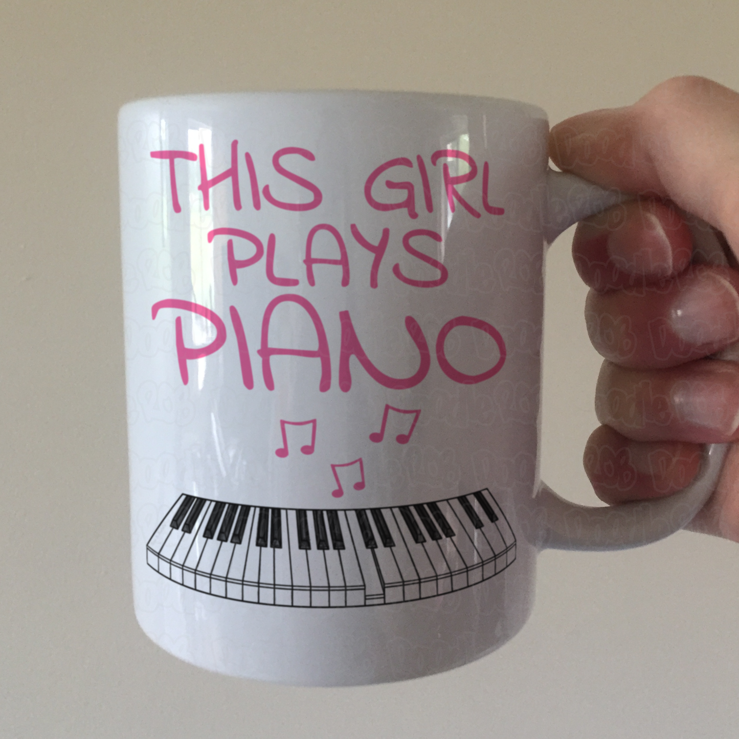 Girl's Piano Mug - This Girl Plays Piano - Female Pianist - Piano Gift For Her