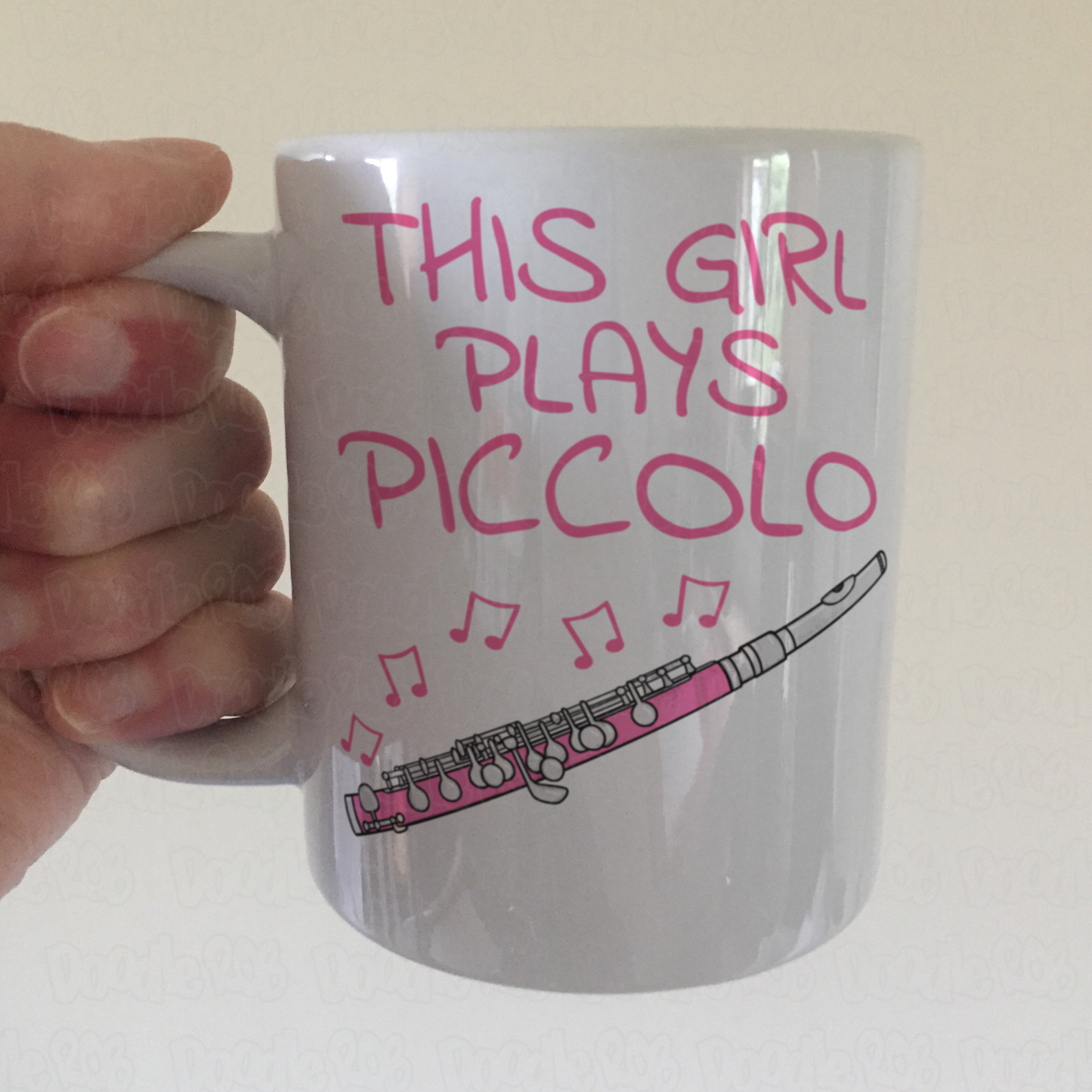Girl's Piccolo Mug - This Girl Plays Piccolo - Female Piccoloist Mug - Woodwind Musician Gift
