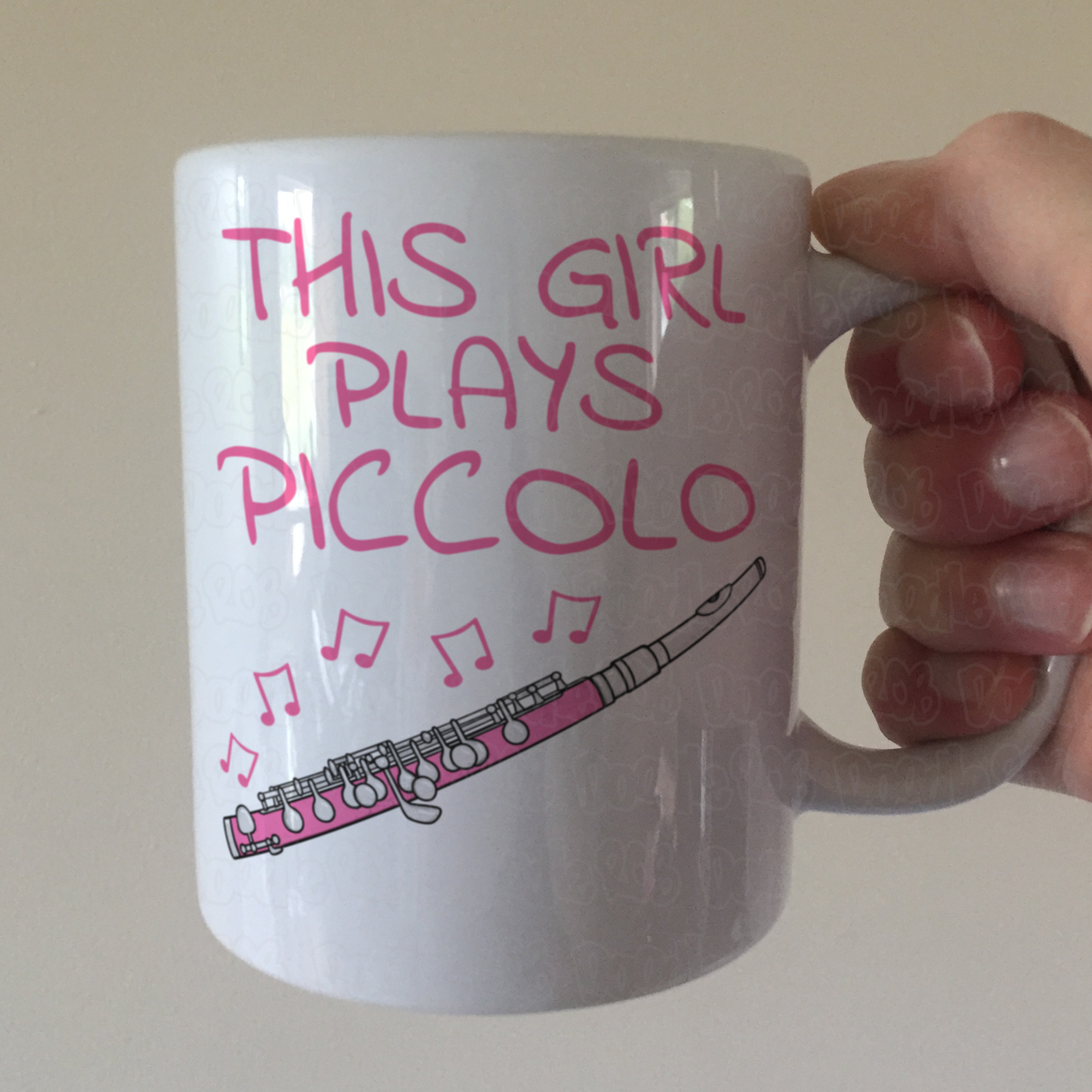 Girl's Piccolo Mug - This Girl Plays Piccolo - Female Piccoloist Mug - Woodwind Musician Gift