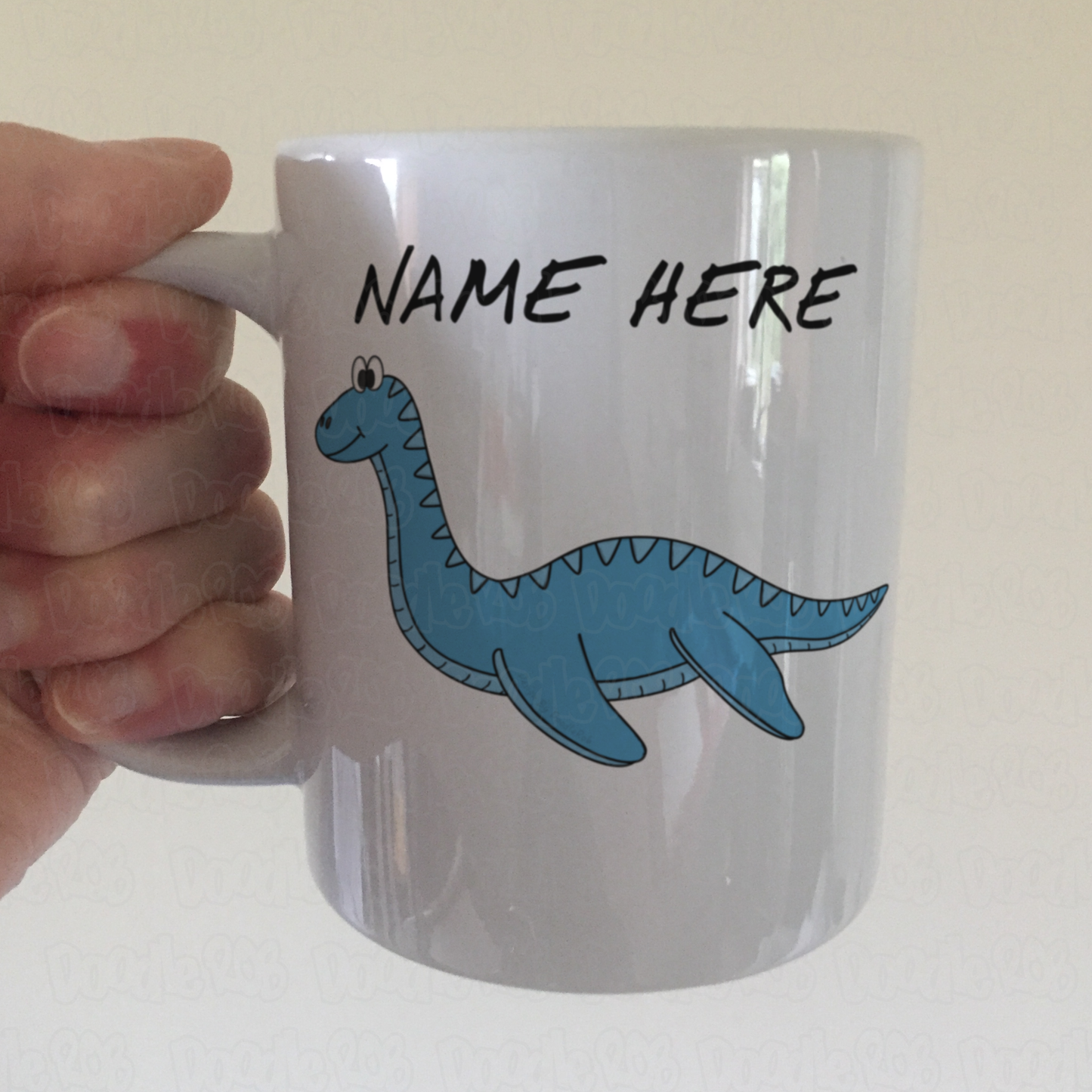 Plesiosaurus Personalised Mug - Underwater Dinosaur - Custom Dinosaur Gift