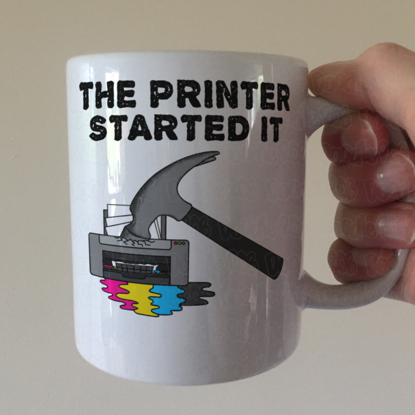Funny Office Mug - The Printer Started It - Computer Expert Gift - IT Humour Mug