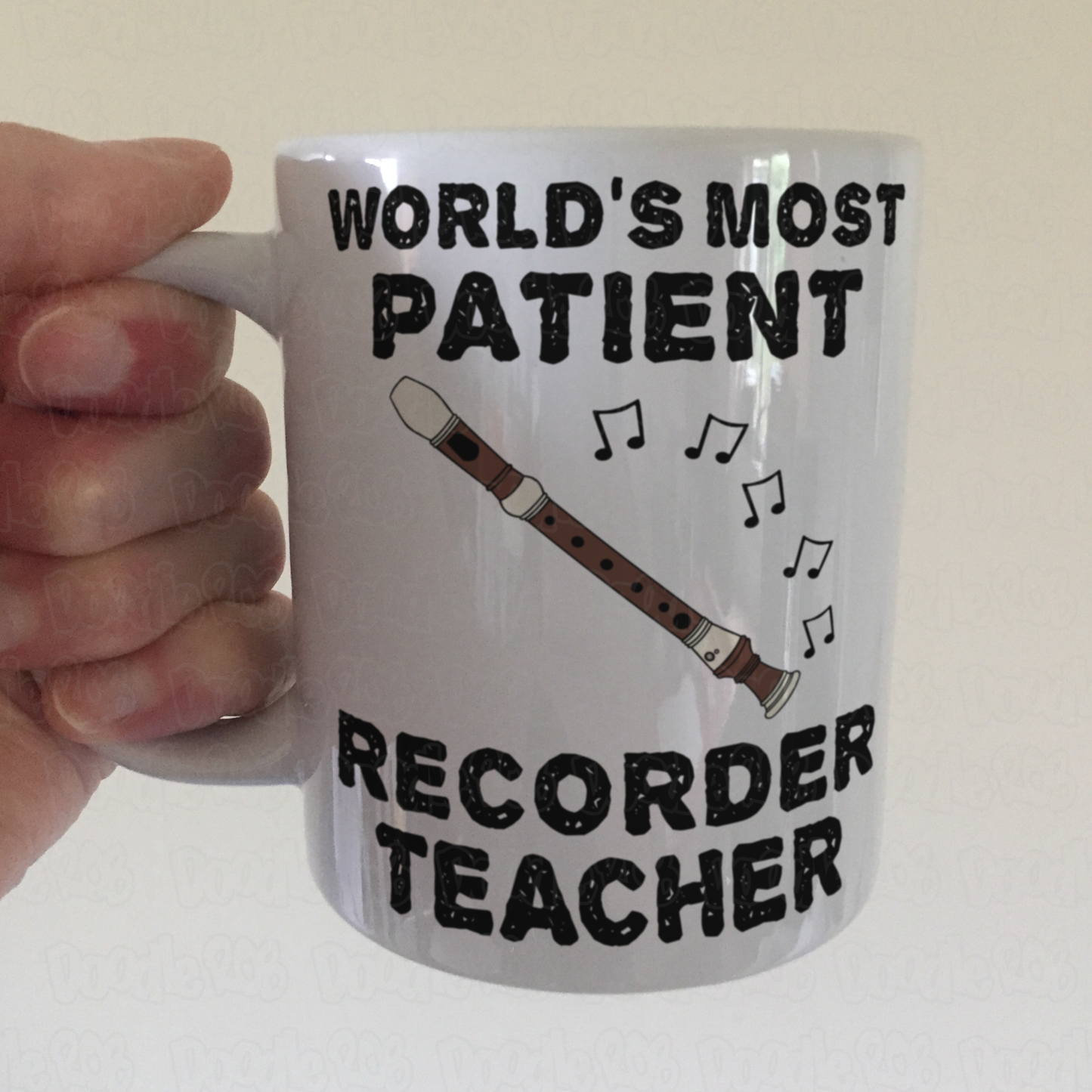 Funny Recorder Teacher Mug - World's Most Patient Recorder Teacher - Sarcastic Music Teacher Gift