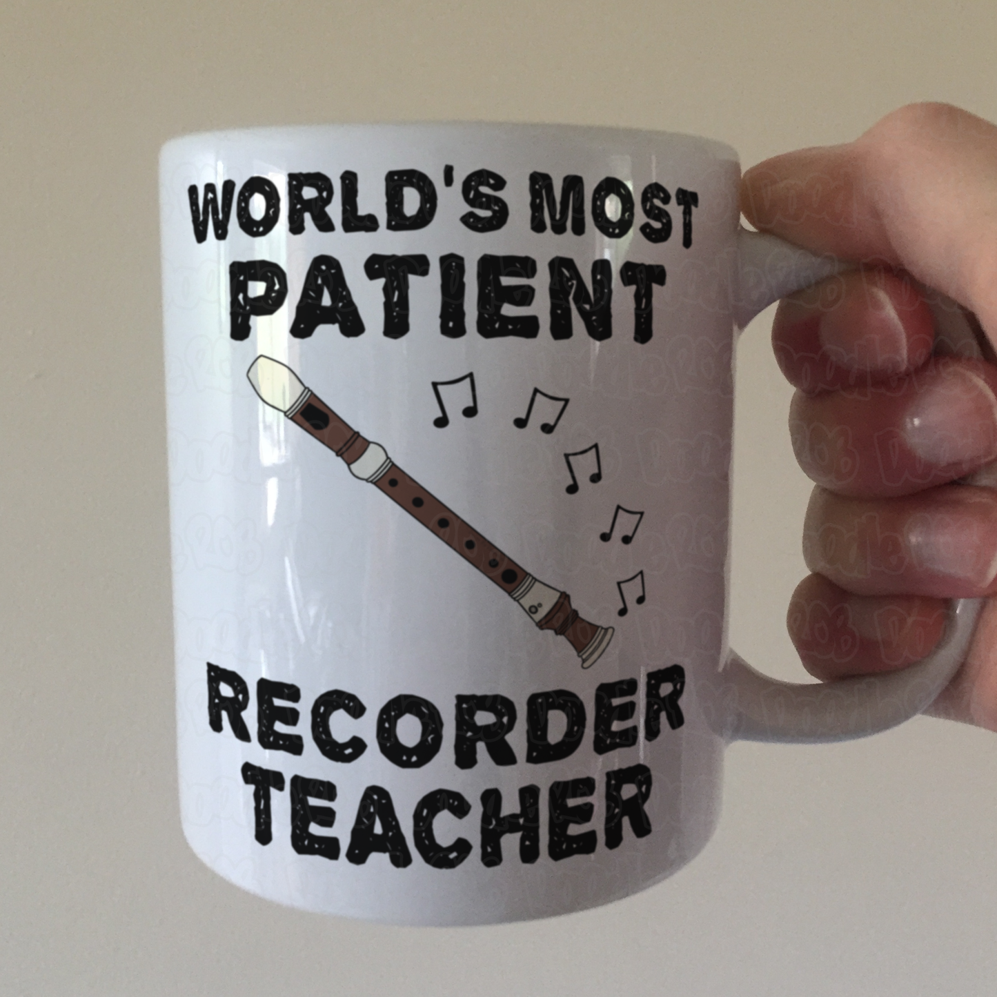 Funny Recorder Teacher Mug - World's Most Patient Recorder Teacher - Sarcastic Music Teacher Gift