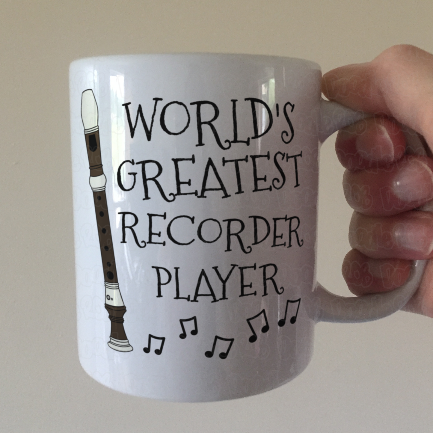 Recorder Player Mug - World's Greatest Recorder Player - Music Teacher Gift