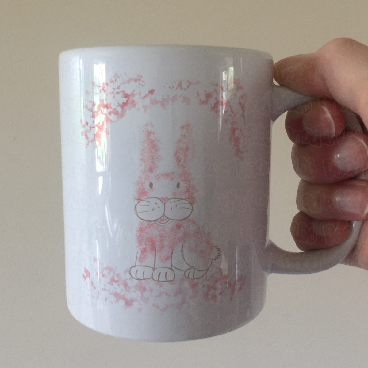 Floral Easter Bunny Mug - Cherry Blossom Gift For Her - Sakura Gift For Mum