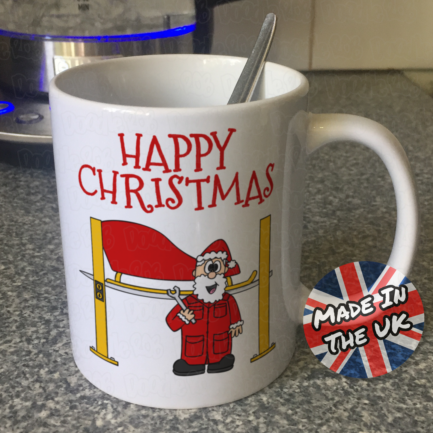 Mechanic Christmas Mug - Car Enthusiast Xmas Gift - Engineer Christmas Mug