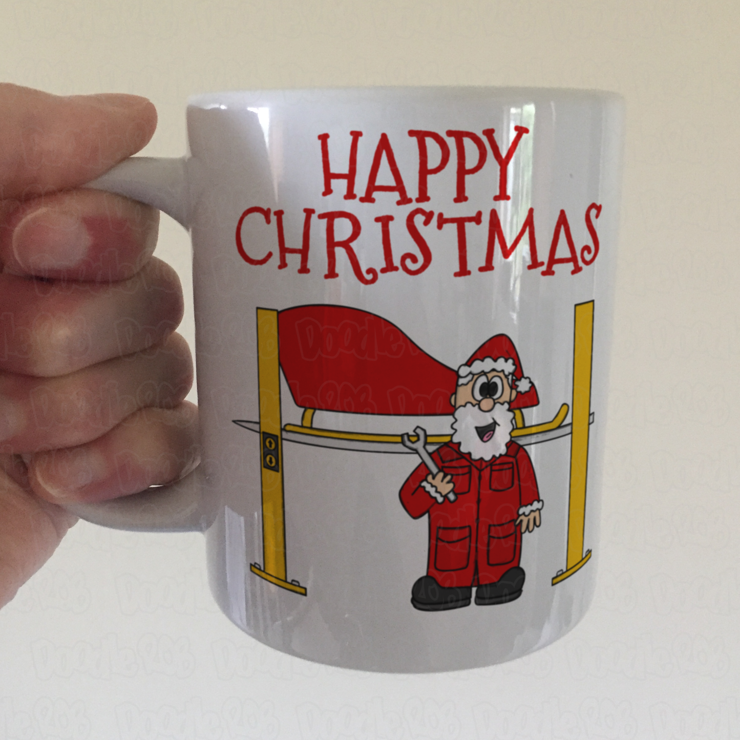 Mechanic Christmas Mug - Car Enthusiast Xmas Gift - Engineer Christmas Mug