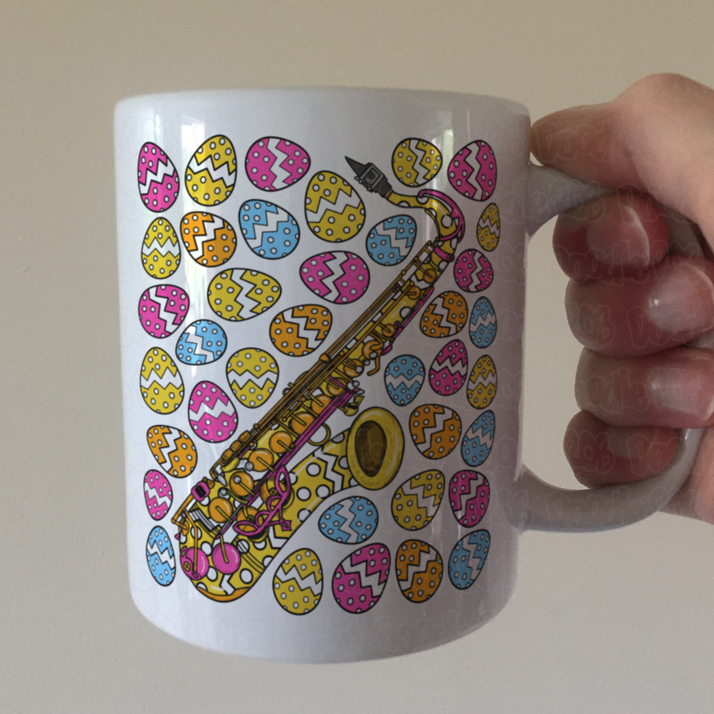 Easter Saxophone Mug - Saxophonist Mug - Easter Musician Gift