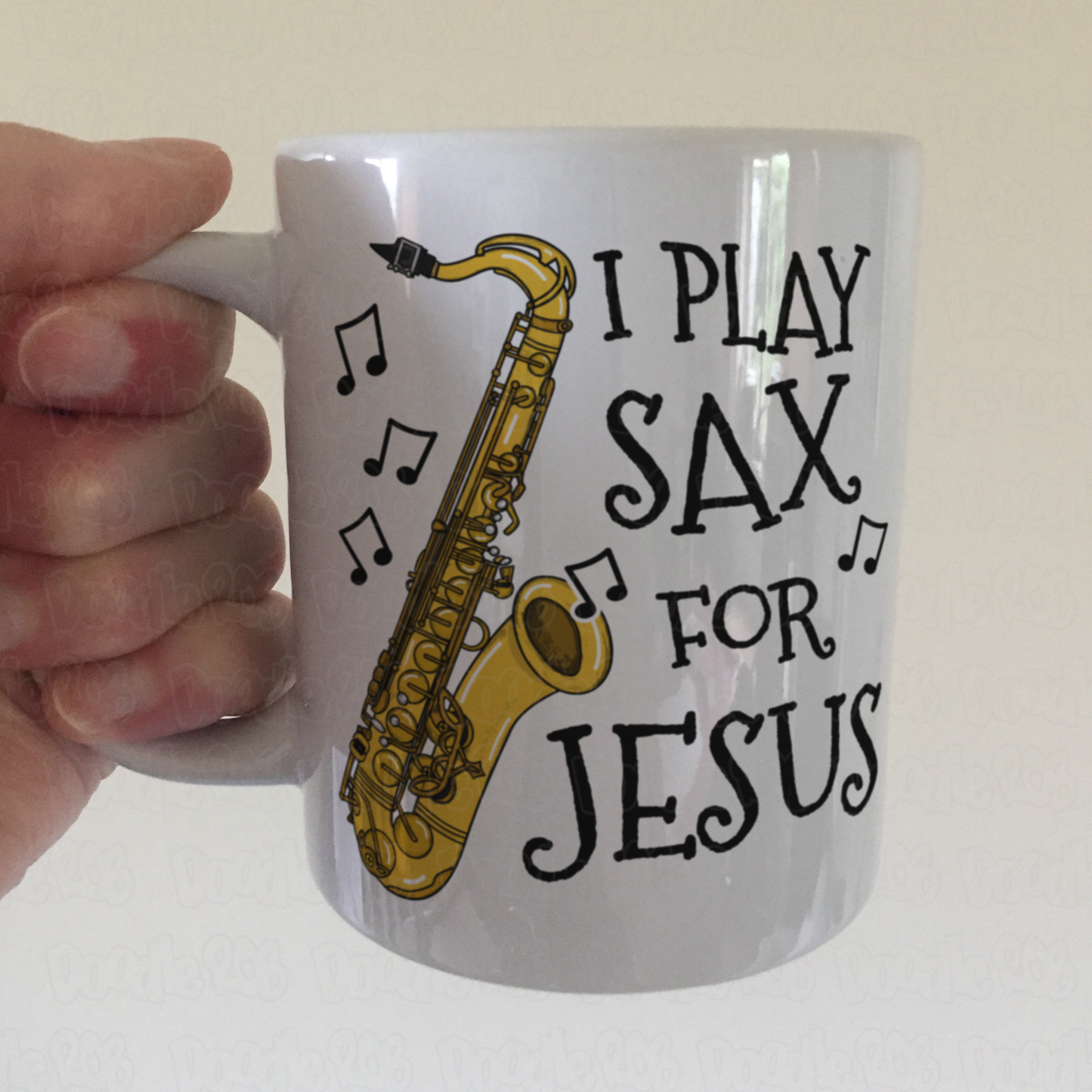 Christian Saxophone Mug - I Play Sax For Jesus - Church Saxophonist
