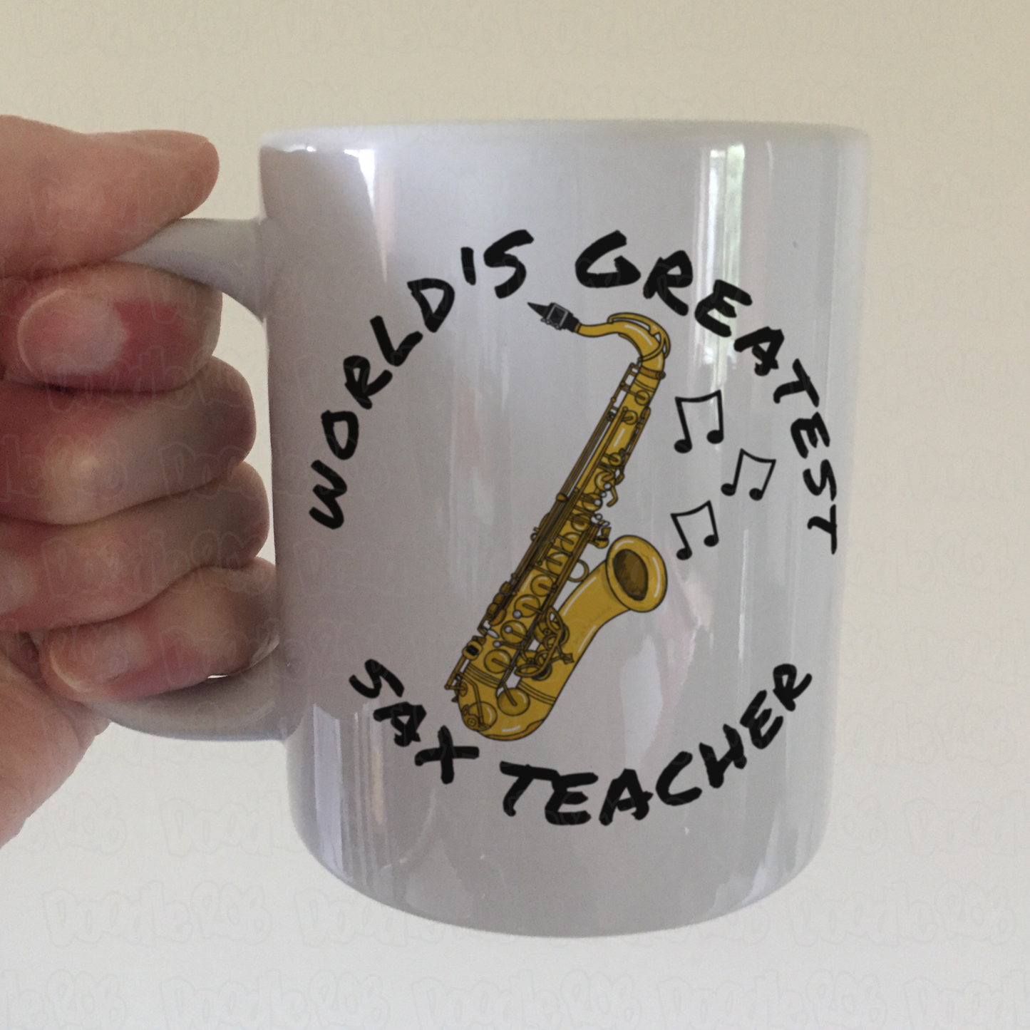 Saxophone Teacher Mug - World's Greatest Sax Teacher - Woodwind Teacher Gift