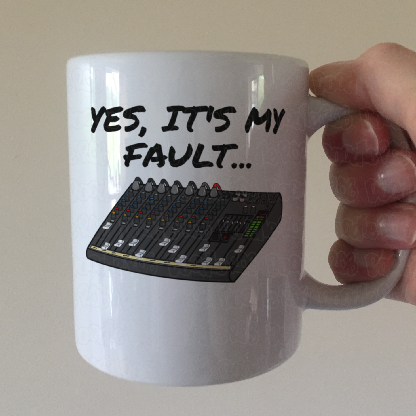 Funny Sound Engineer Mug - Yes, I's My Fault - Sound Guy Gift - Musician Humour