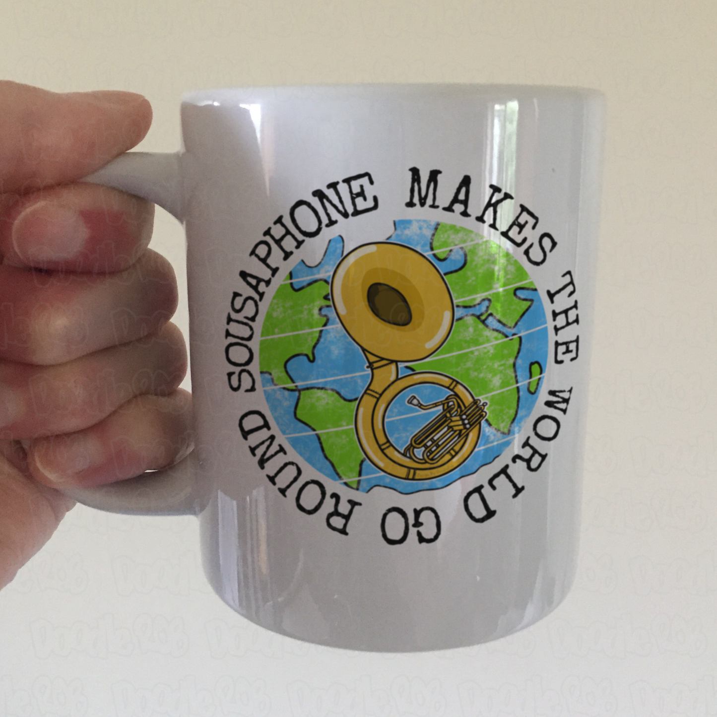 Sousaphone Mug - Sousaphone Makes The World Go Round - Gift For Sousaphonist - Brass Musician Gift