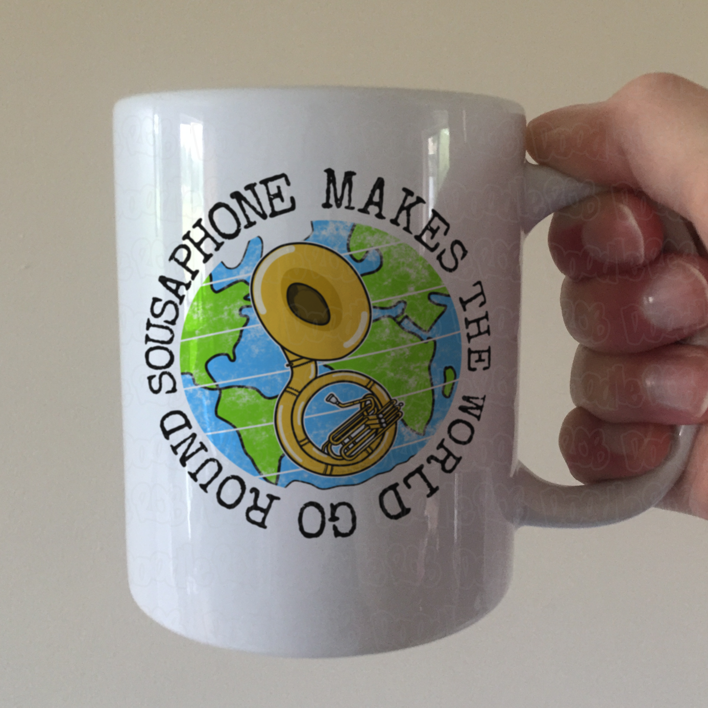 Sousaphone Mug - Sousaphone Makes The World Go Round - Gift For Sousaphonist - Brass Musician Gift