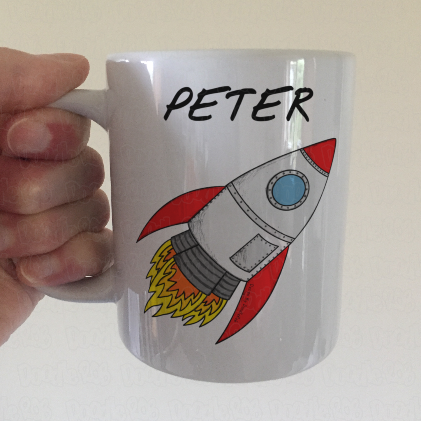 Space Rocket Personalised Mug - Space Enthusiast Custom Mug - Gift For Astronomer