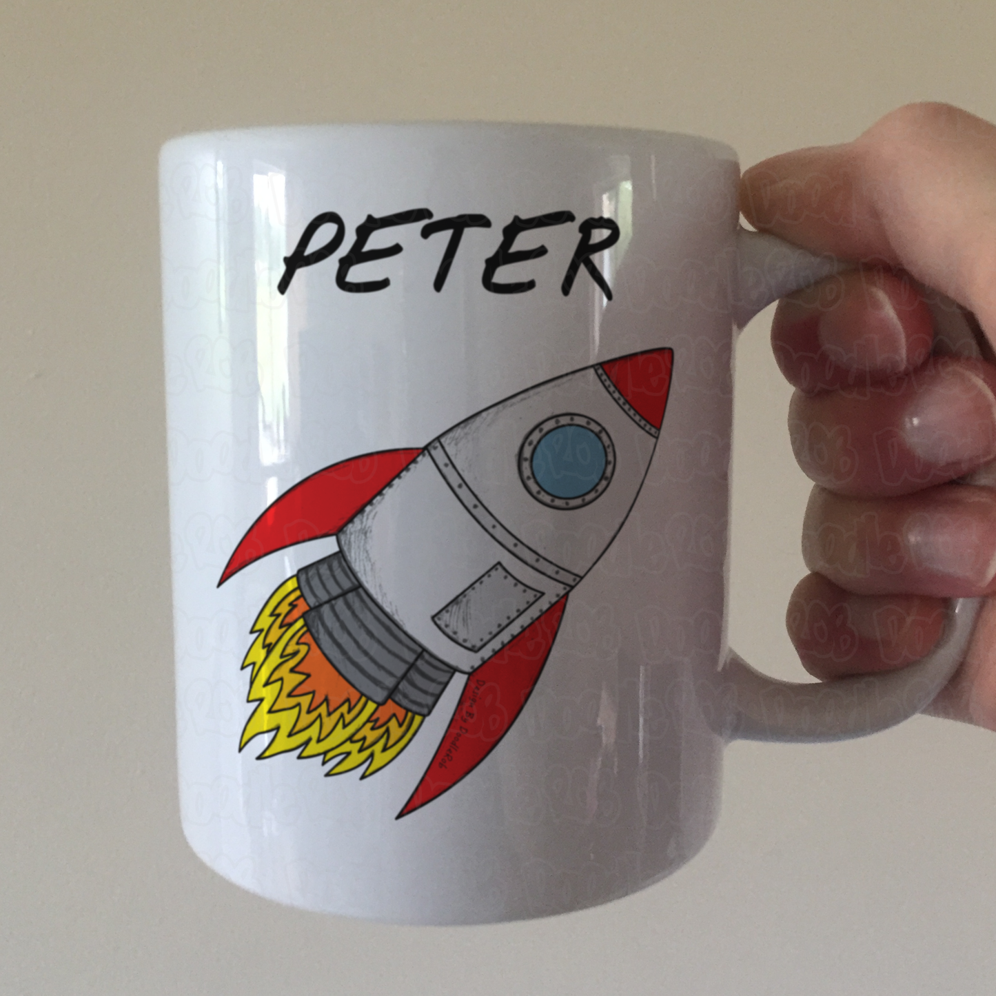 Space Rocket Personalised Mug - Space Enthusiast Custom Mug - Gift For Astronomer