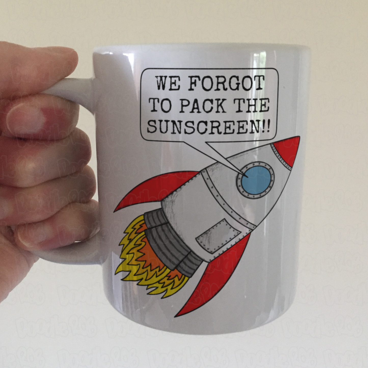 Funny Space Rocket Mug - We Forgot To Pack The Sunscreen - Summer Gift For Space Enthusiast