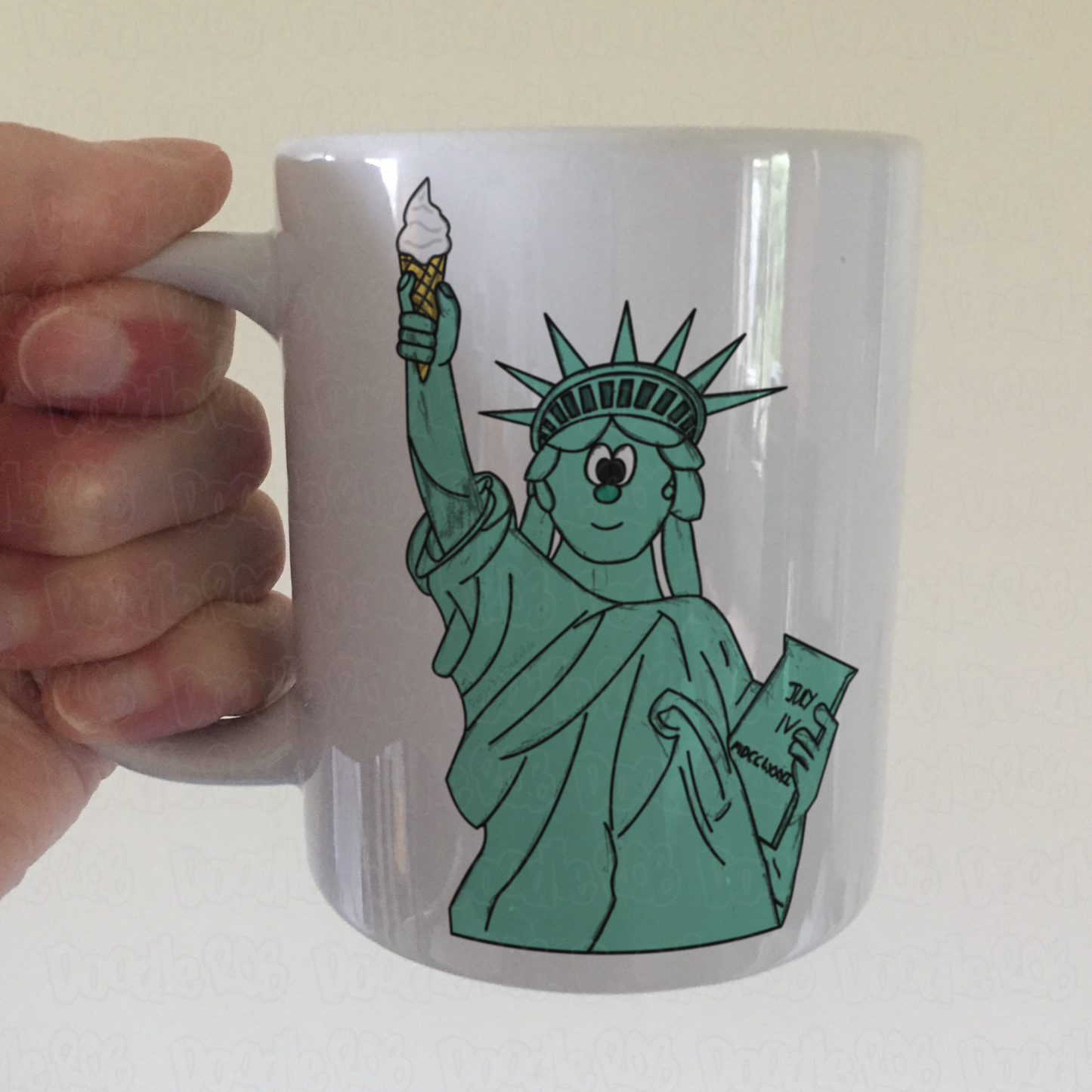 Funny Statue Of Liberty Mug - Statue Of Liberty Holding Ice Cream - Ice Cream Lover Gift