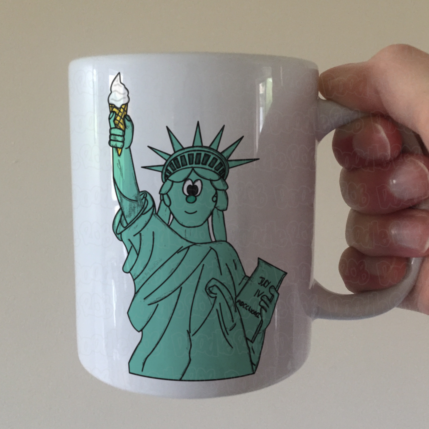 Funny Statue Of Liberty Mug - Statue Of Liberty Holding Ice Cream - Ice Cream Lover Gift