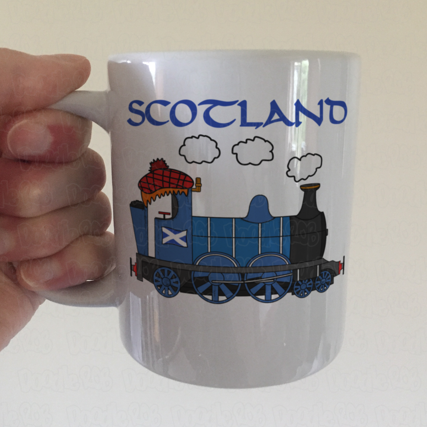 Scottish Steam Train Mug - Funny Scotland Mug - St Andrew's Day Gift For Boy