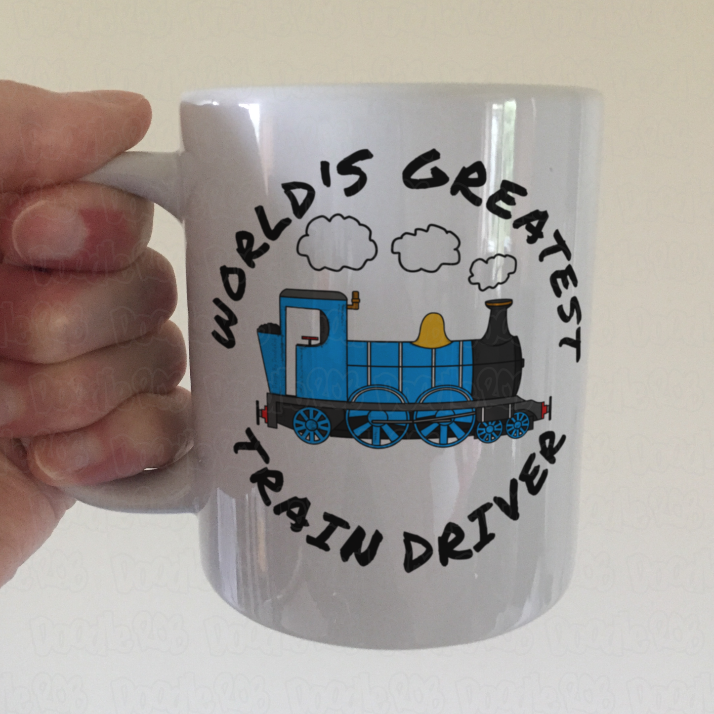 Steam Train Mug (Blue) - World's Greatest Train Driver - Model Railway Enthusiast Gift