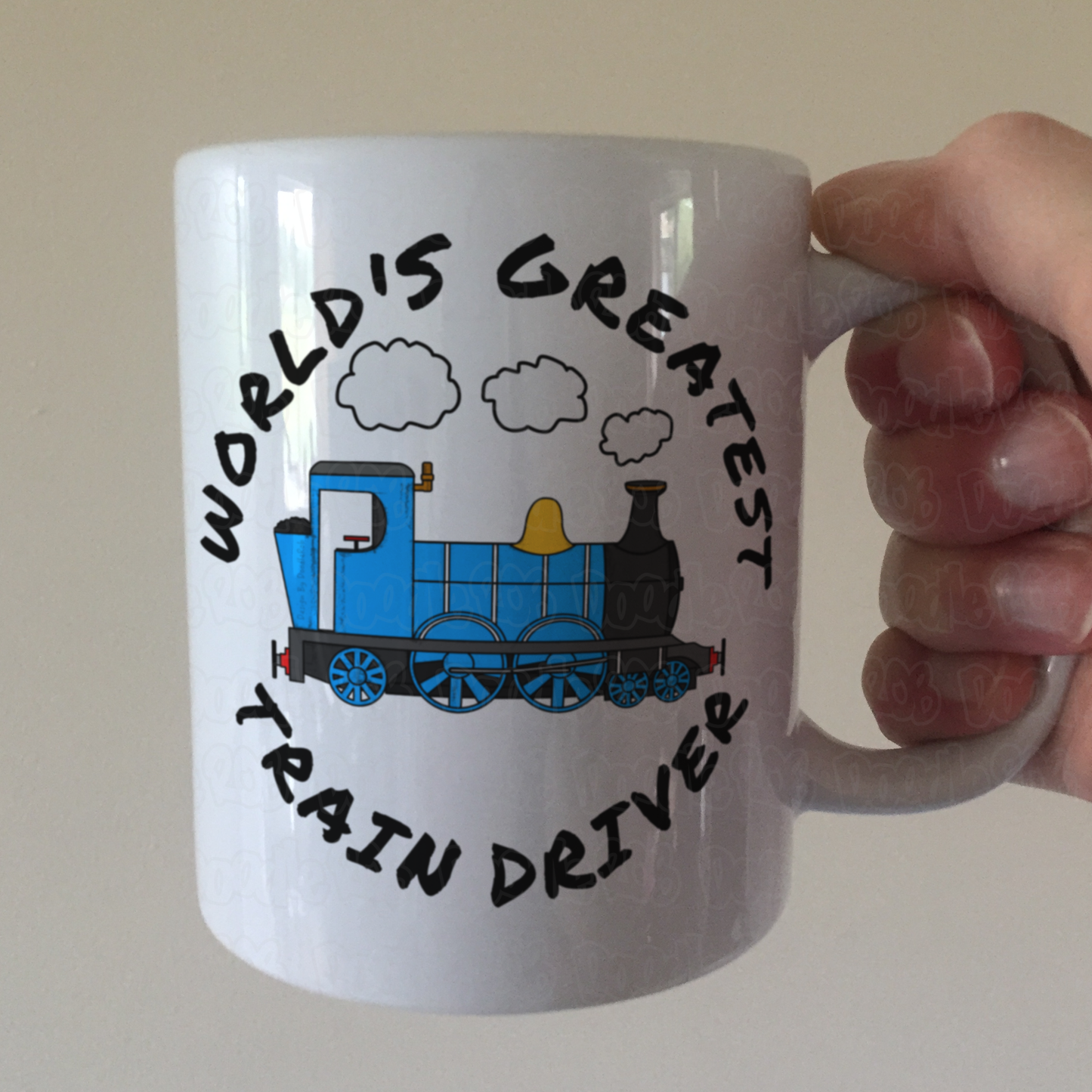 Steam Train Mug (Blue) - World's Greatest Train Driver - Model Railway Enthusiast Gift
