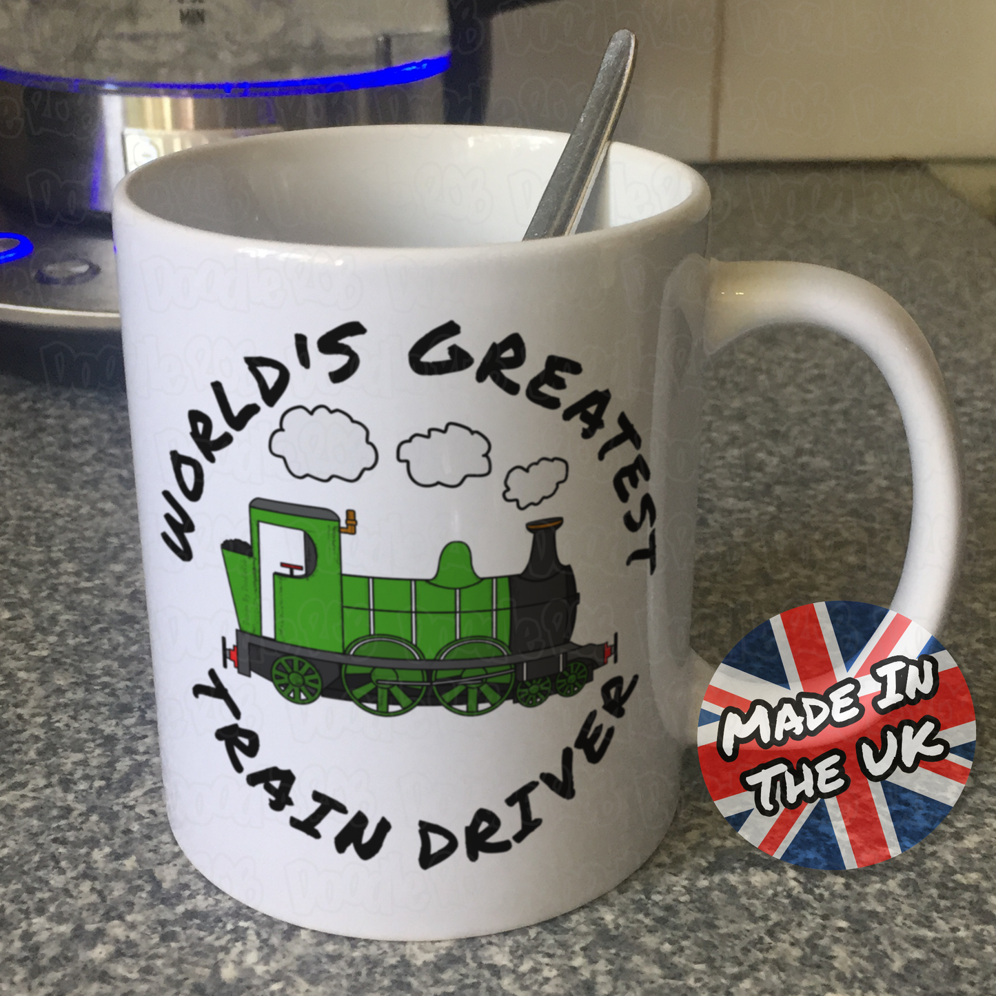 Steam Train Mug (Green) - World's Greatest Train Driver - Model Railway Enthusiast Gift