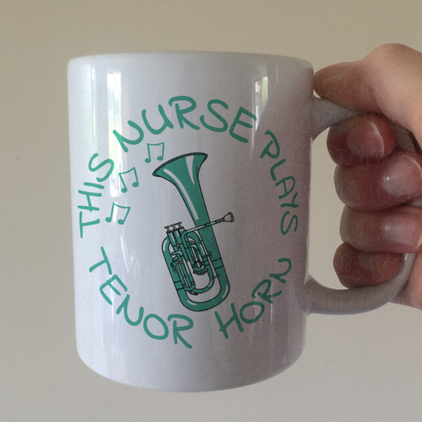 Nurse Tenor Horn Mug - This Nurse Plays Tenor Horn - Brass Musician Gift For Nurse