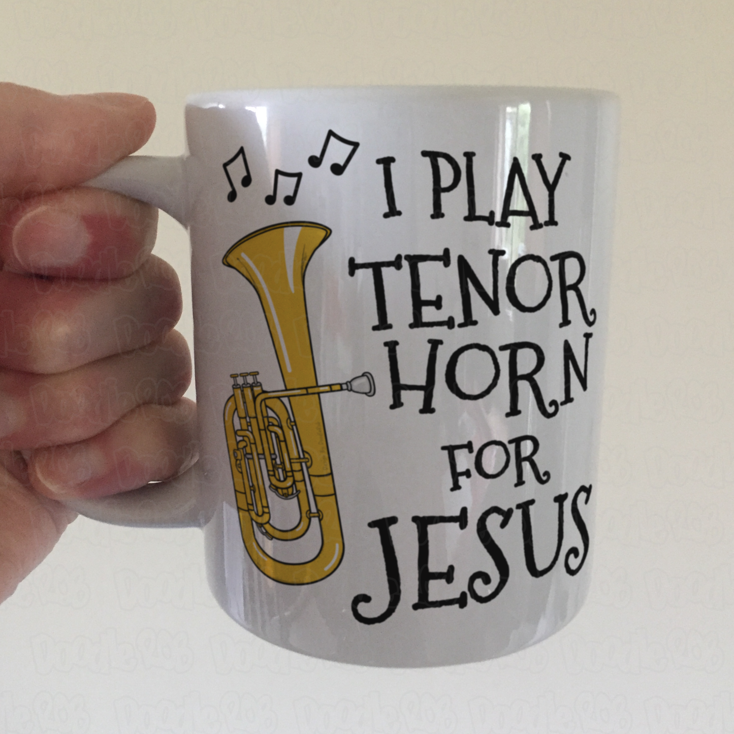 Christian Tenor Horn Mug - I Play Tenor Horn For Jesus - Church Brass Player