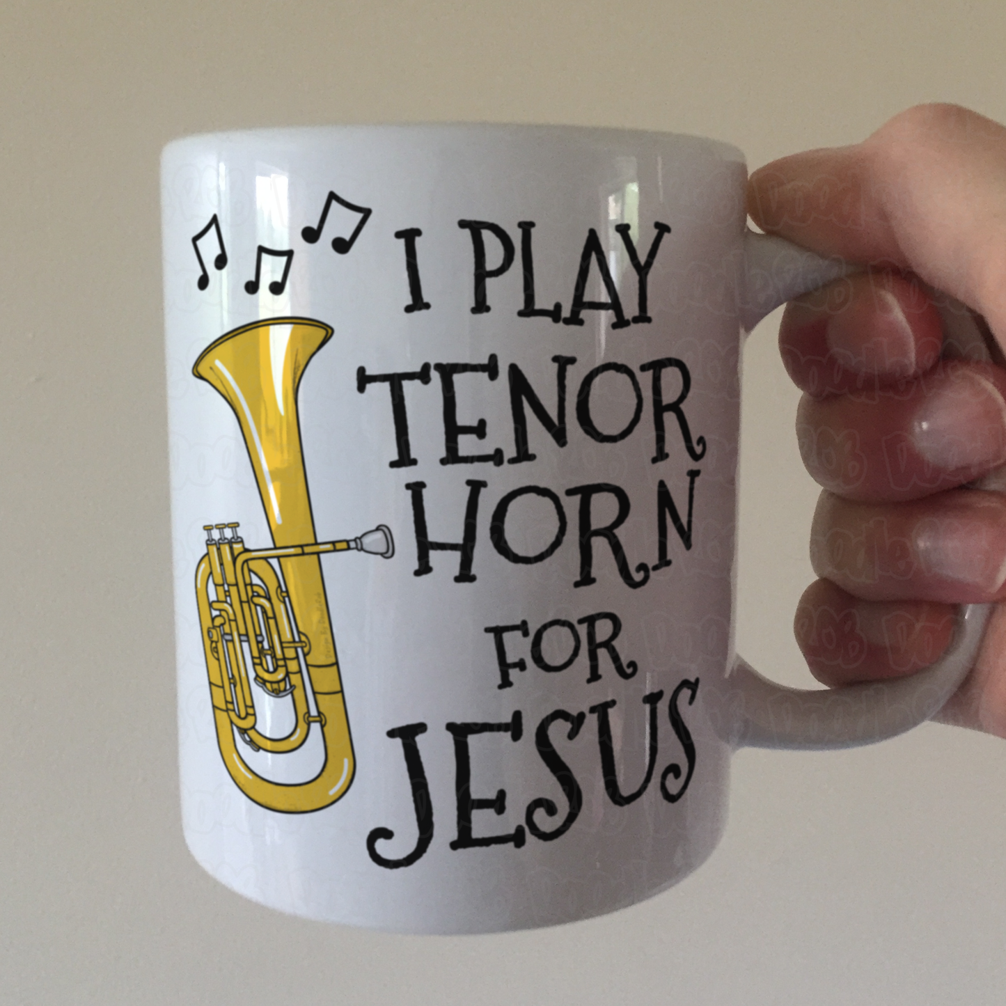 Christian Tenor Horn Mug - I Play Tenor Horn For Jesus - Church Brass Player