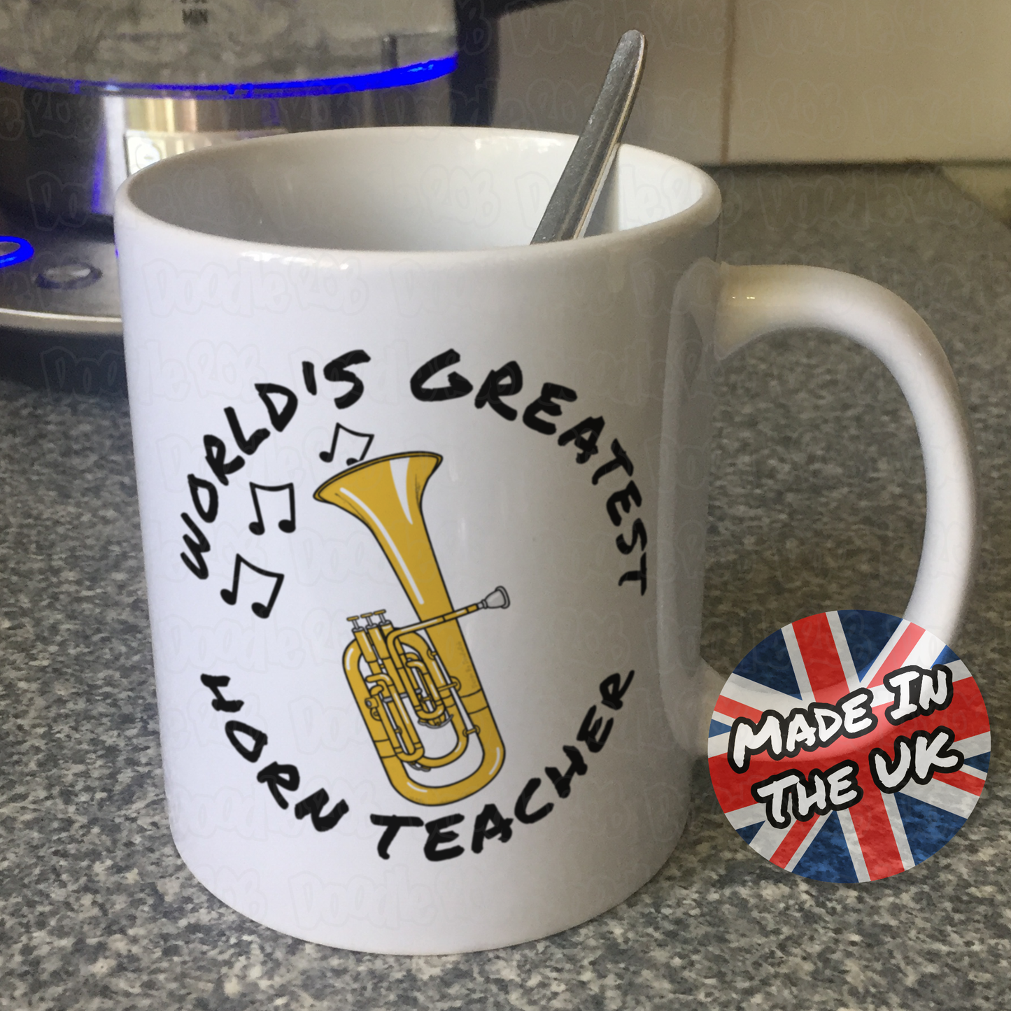 Tenor Horn Teacher Mug - World's Greatest Horn Teacher - Brass Musician Gift